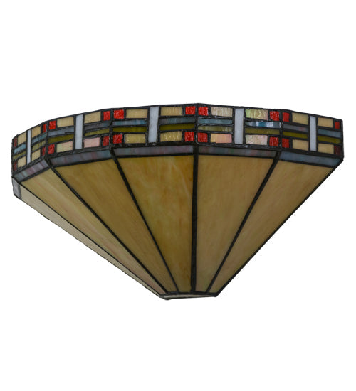 14.5"W Arizona Southwest Stained Glass Wall Sconce