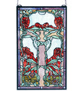 15"W X 25"H Nouveau Lily Stained Glass Window