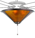 16"W Sutter Mission Fan Light Fixture