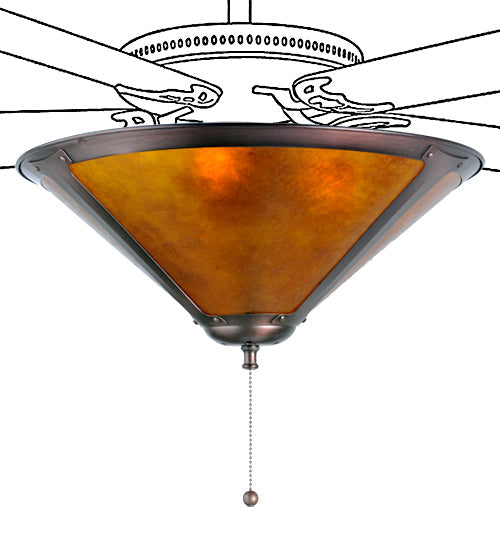 16"W Sutter Mission Fan Light Fixture