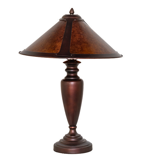23"H Van Erp Amber Mica Table Lamp