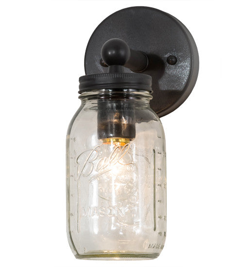 4.5"W Mason Jar Country Wall Sconce
