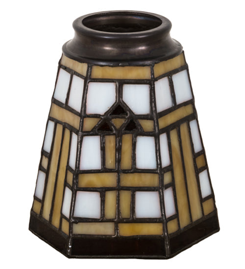 4"W Arrowhead Mission Tiffany Ceiling Fan Light Shade