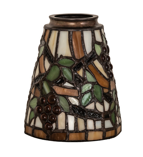4"W Jeweled Grape Fan Light Shade