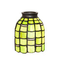 4"W Tiffany Maiss Stained Glass Fan Light Shade