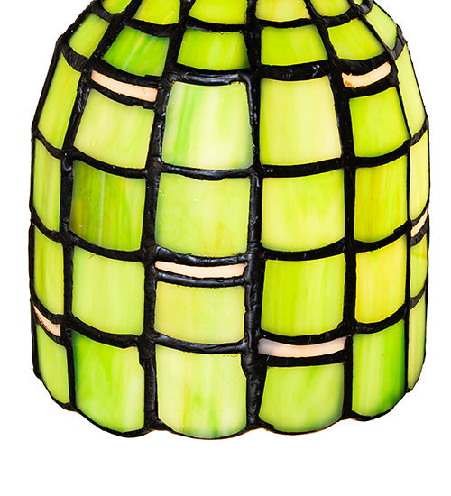 4"W Tiffany Maiss Stained Glass Fan Light Shade