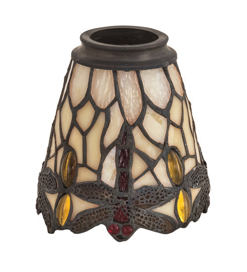 4"W Tiffany Scarlet Dragonfly Ceiling Fan Light Shade