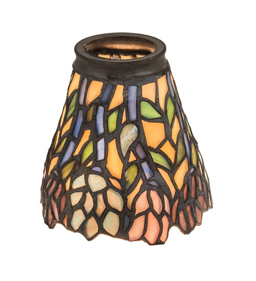 4"W Wisteria Floral Fan Light Shade