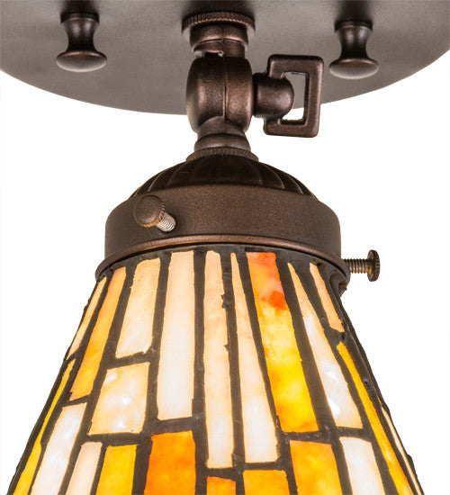 5-9.5"W Tiffany Delta Jadestone Flushmount