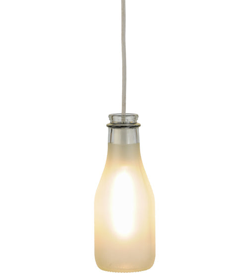 5"W Milk Bottle Contemporary Pendant