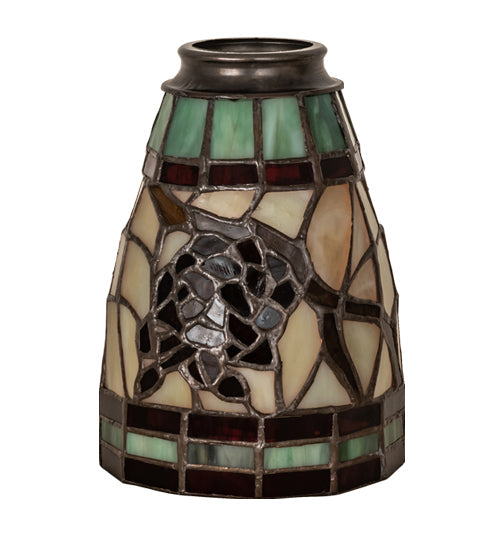 4"W Pinecone Dome Tiffany Fan Light Shade