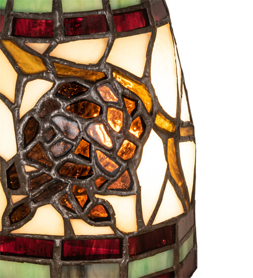 4"W Pinecone Dome Tiffany Fan Light Shade