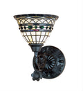 8"W Tiffany Roman 1 Lt Stained Glass Wall Sconce