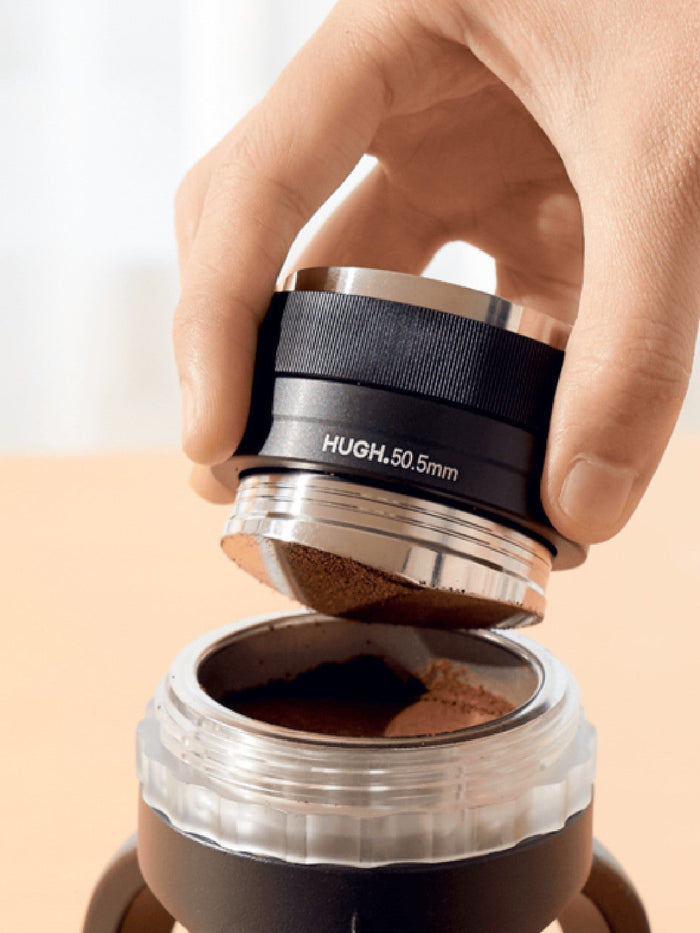 Photo of HUGH Adjustable Depth Dual Head Tamper & Distributor (50.5mm) ( ) [ Leverpresso ] [ Tampers ]