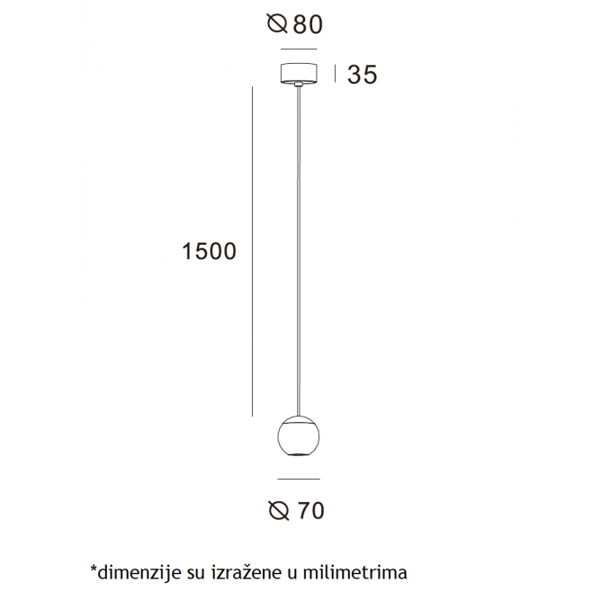 ARIA 23 VISILICA LED 8.5W 3000K CRNA