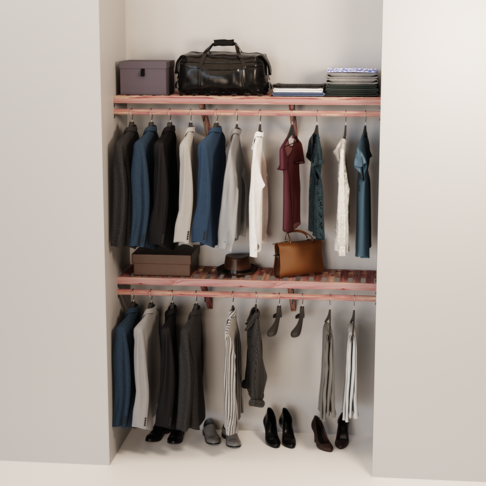 Aromatic Red Cedar Closet Hanging Kit, 24-60 Inch, 14.5 Inch Deep