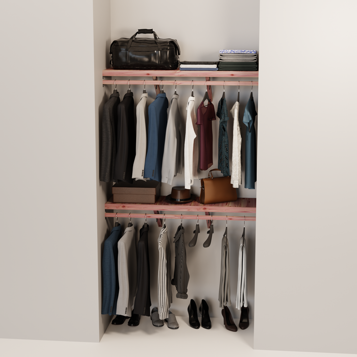 Aromatic Red Cedar Closet Hanging Kit, 24-60 Inch, 14.5 Inch Deep