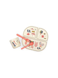Photo of EKOBO Bambino Illustrated Divided Kid Dinner Set ( Coral ) [ EKOBO ] [ Plates ]