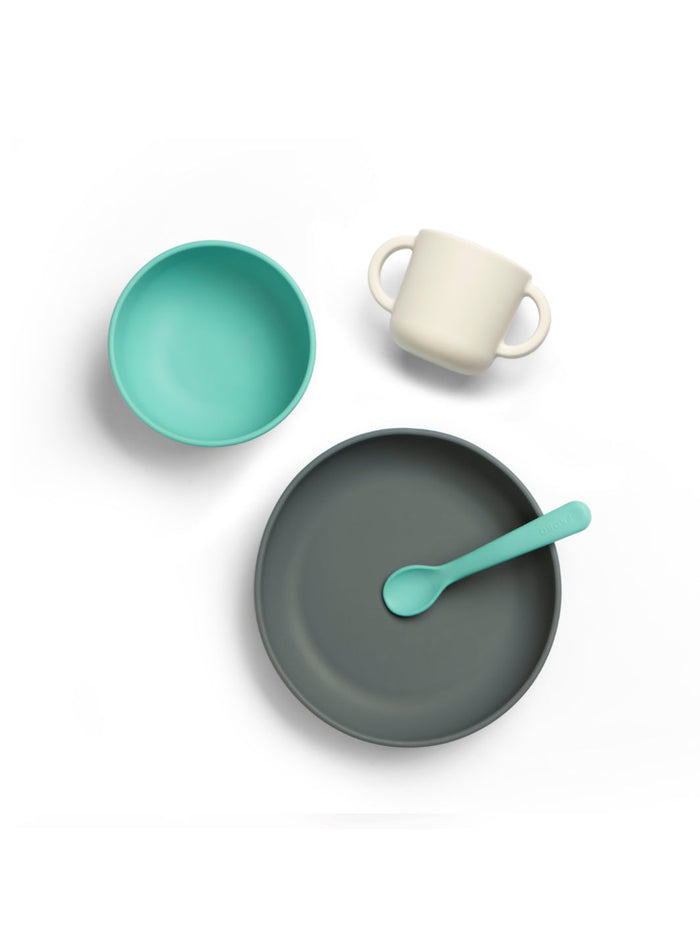 Photo of EKOBO Bambino Silicone Baby Meal Set with Silicone Spoon ( ) [ EKOBO ] [ Plates ]