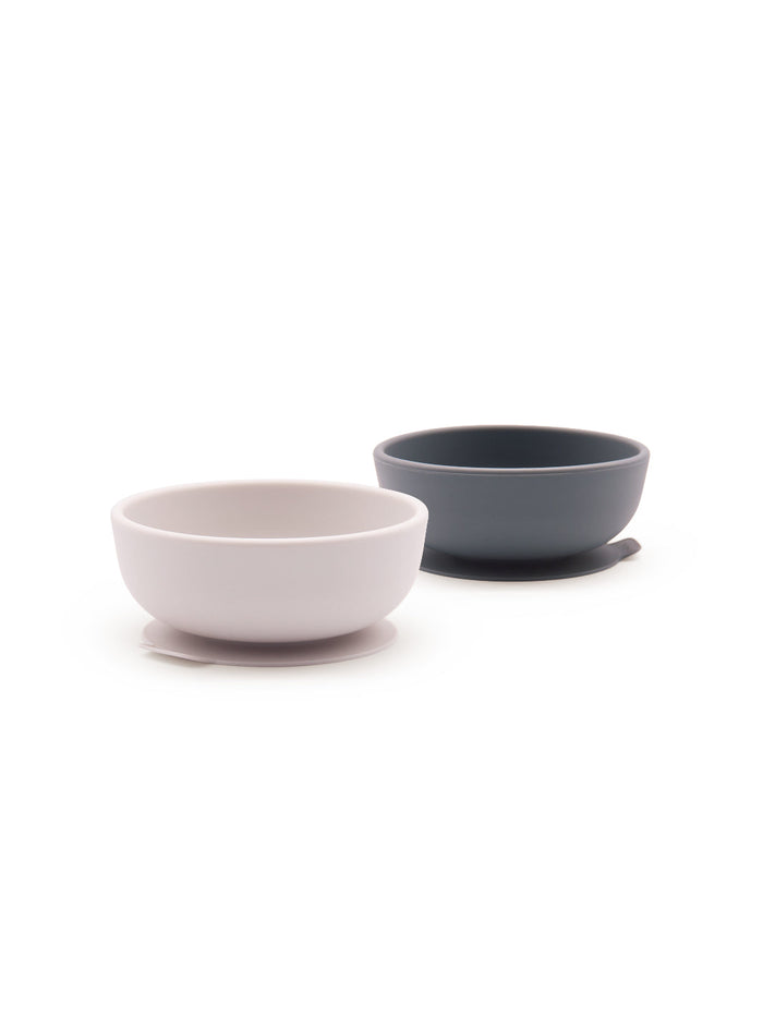 Photo of EKOBO Bambino Silicone Suction Bowl Set (2 bowls) ( Cloud / Storm ) [ EKOBO ] [ Bowls ]