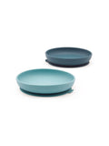 Photo of EKOBO Bambino Silicone Suction Plate Set (2 plates) ( Blue Abyss / Lagoon ) [ EKOBO ] [ Plates ]