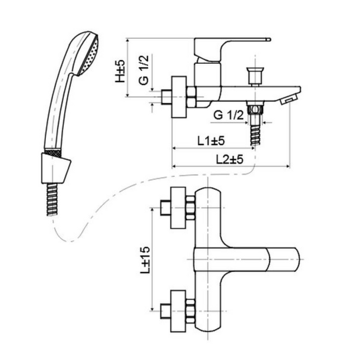 Baterija za kadu EH 3515-150 Slovarm