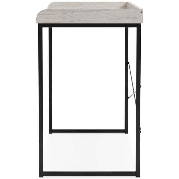 Bayflynn - White / Black - Home Office Desk - Clean-lined