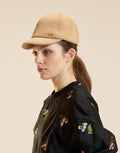 SHORT BRIM 6-PANEL HAT in camel