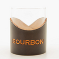 "Bourbon" Leather Lowball Glass