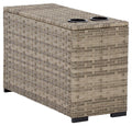 Calworth - Beige - Console With Drink Holders