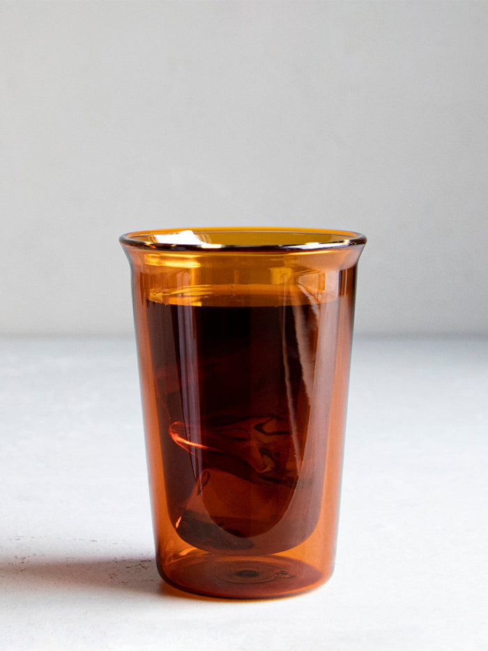 Photo of CAST AMBER Double Wall Glass (290ml/9.9oz) ( ) [ ] [ Coffee Glasses ]