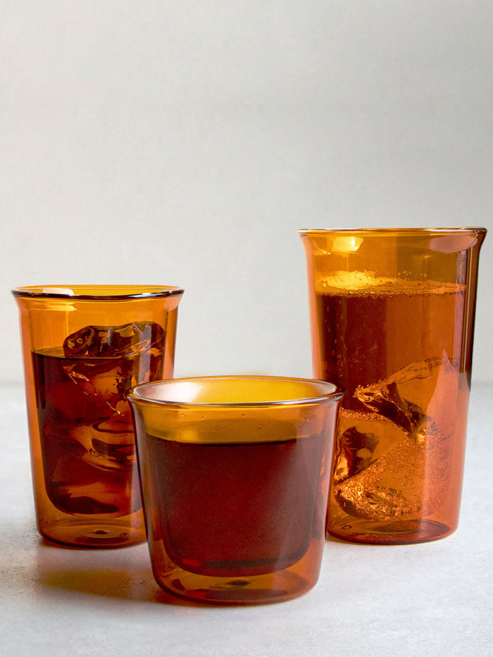 Photo of CAST AMBER Double Wall Glass (290ml/9.9oz) ( ) [ ] [ Coffee Glasses ]