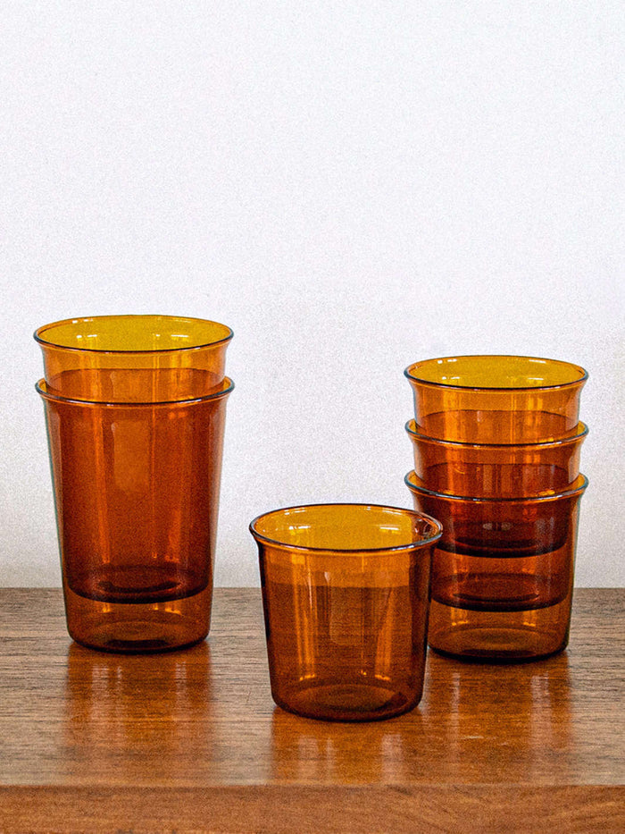 Photo of CAST AMBER Glass (350ml/11.9oz) ( ) [ ] [ Coffee Glasses ]