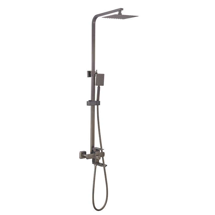 Četvrtasta tuš konzola - GUN GREY - INOX 489369 Slovarm