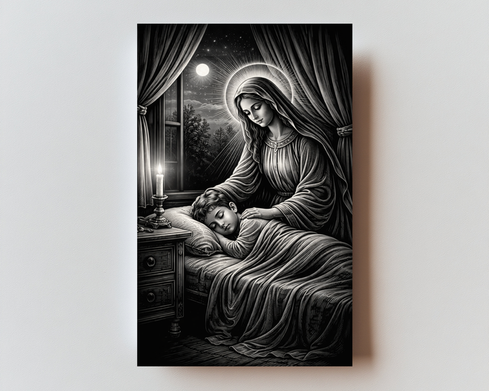 Cleansing Prayer Before Sleep metal holy card front