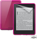Clear Case with Screen Protector for Amazon Kindle Paperwhite ('18, 4th Gen) - Raspberry
