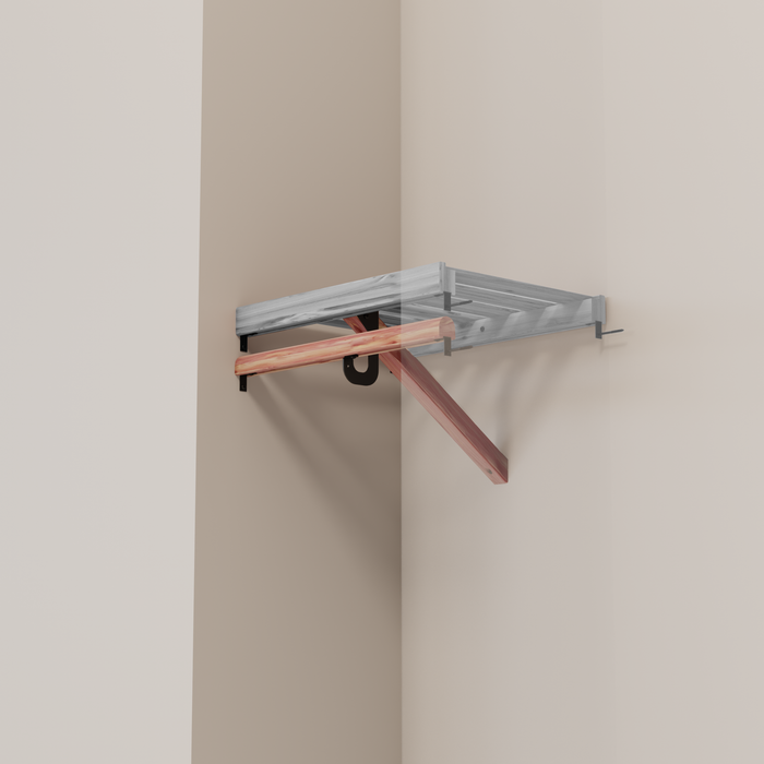Closet Rod kit without a shelf