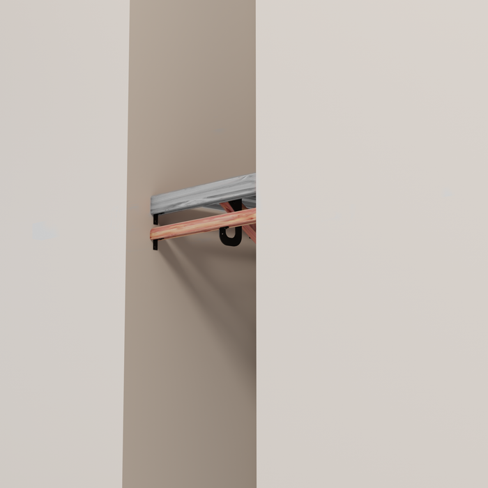 Closet Rod kit without a shelf