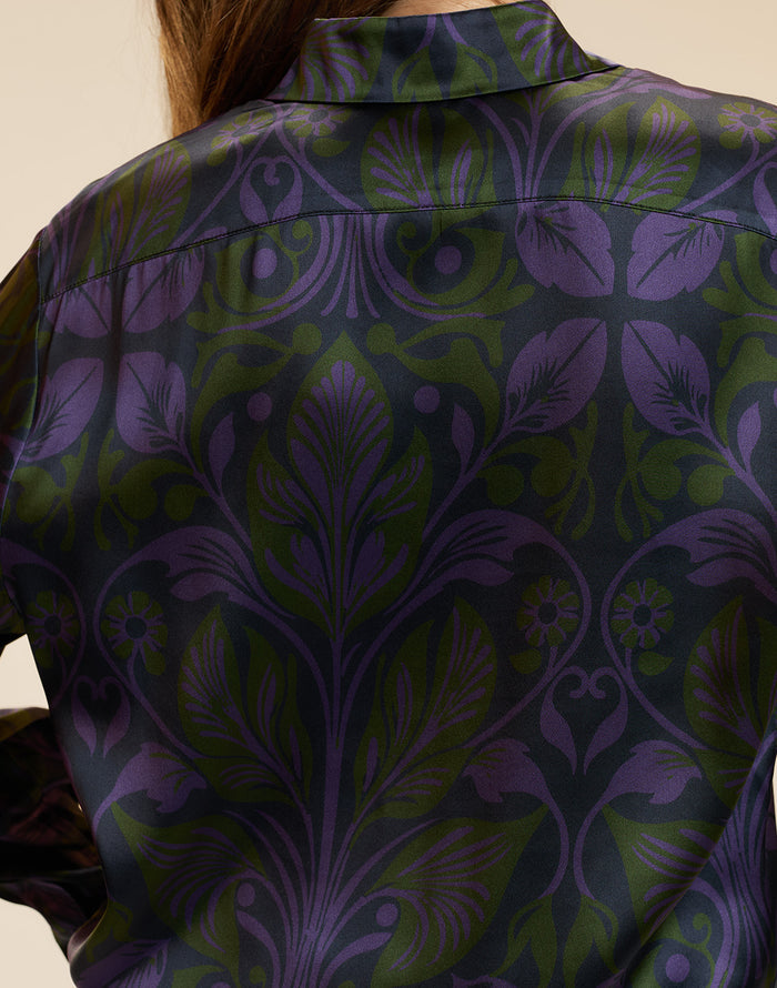 COLLECTIBLE SILK SHIRT- Purple