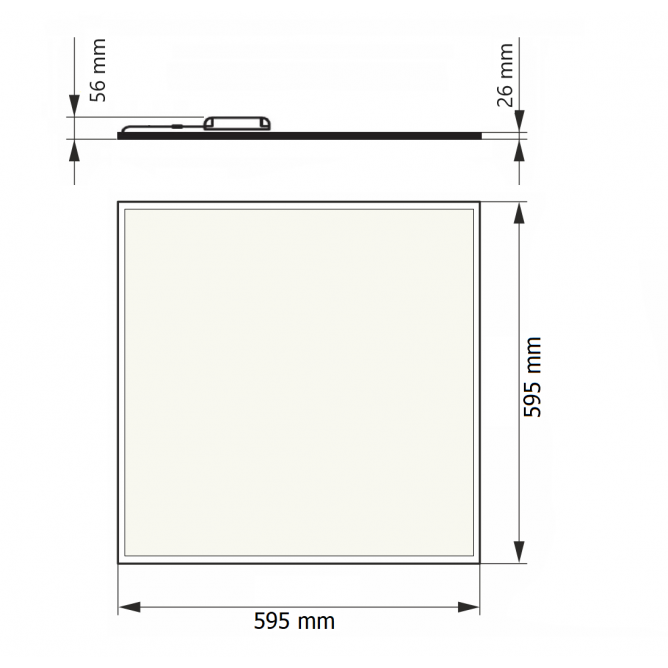 DAWN LED PANEL HN-PL6060 40W 4000K(4000lm) BACKLIGHT BB Link