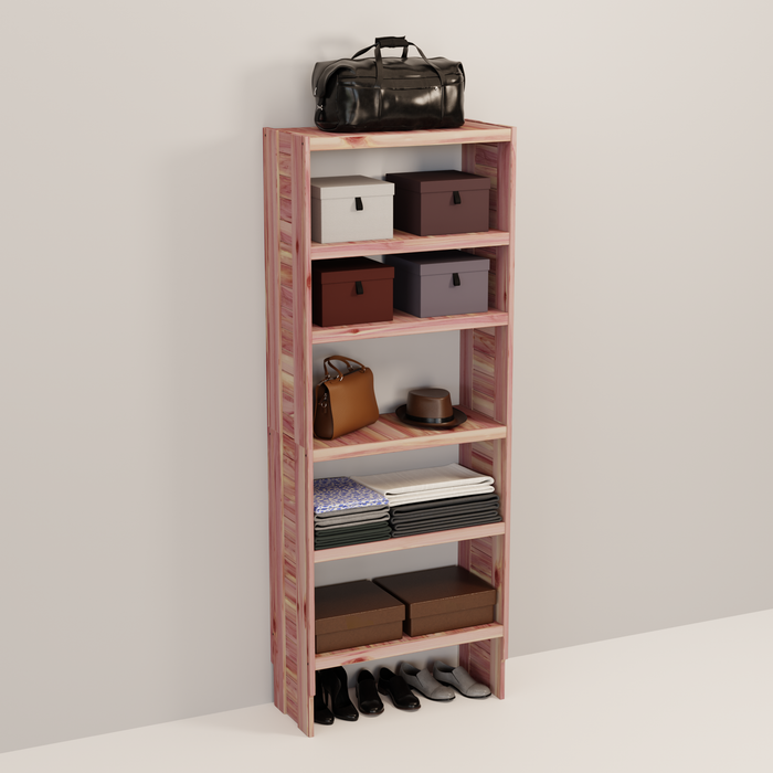 Deluxe Aromatic Red Cedar Closet Cubby Tower, 12-30 Inch, 14.5 Inch Depth