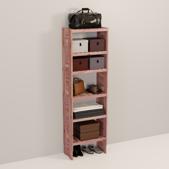 Deluxe Aromatic Red Cedar Closet Cubby Tower, 12-30 Inch, 14.5 Inch Depth