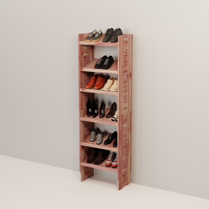 Deluxe Aromatic Red Cedar Shoe Cubby, 18-30 Inch, 14.5 Inch Depth