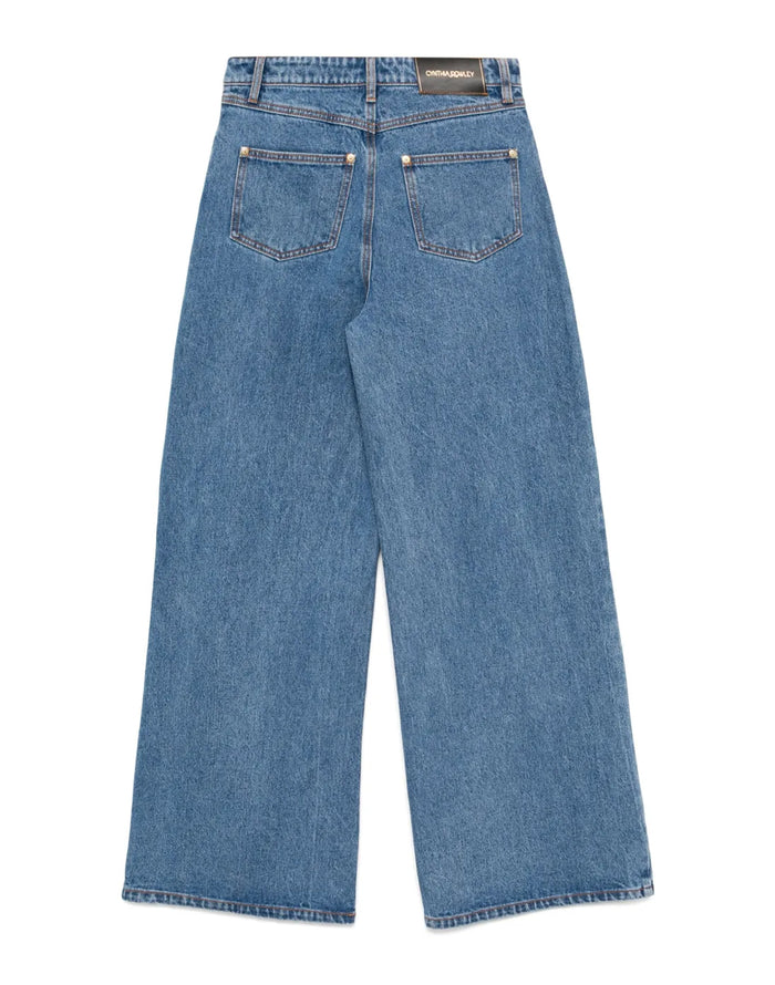 Embroidered Wide-leg Jean