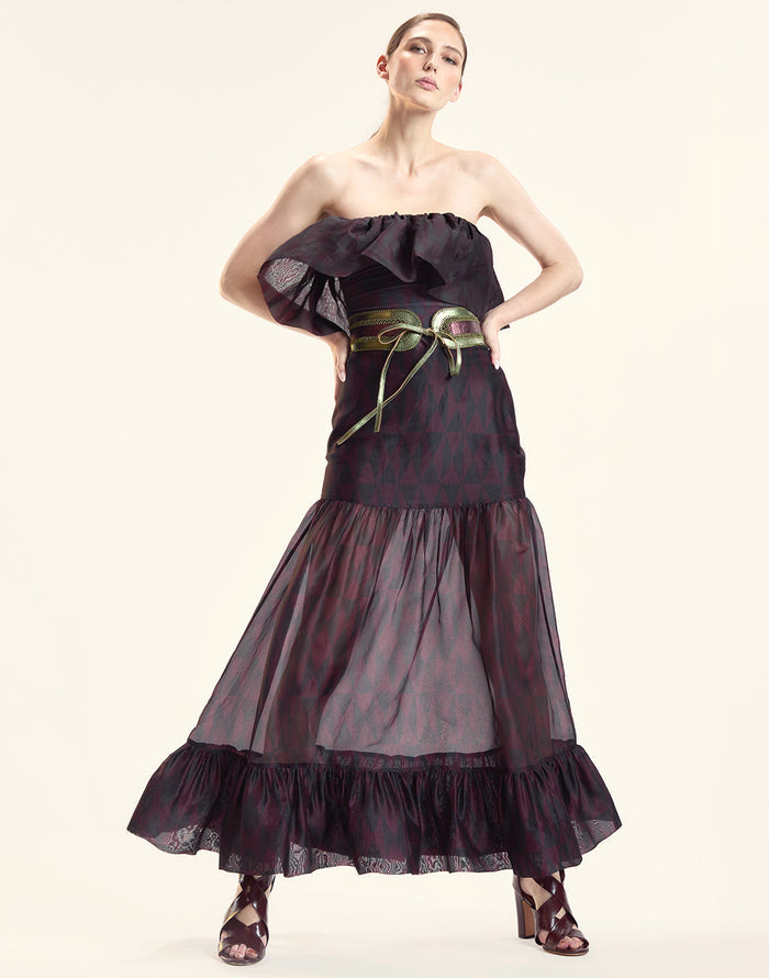 Eugenia Organza Flounce Top