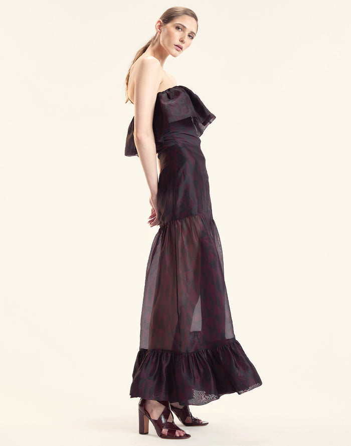 Eugenia Organza Flounce Top