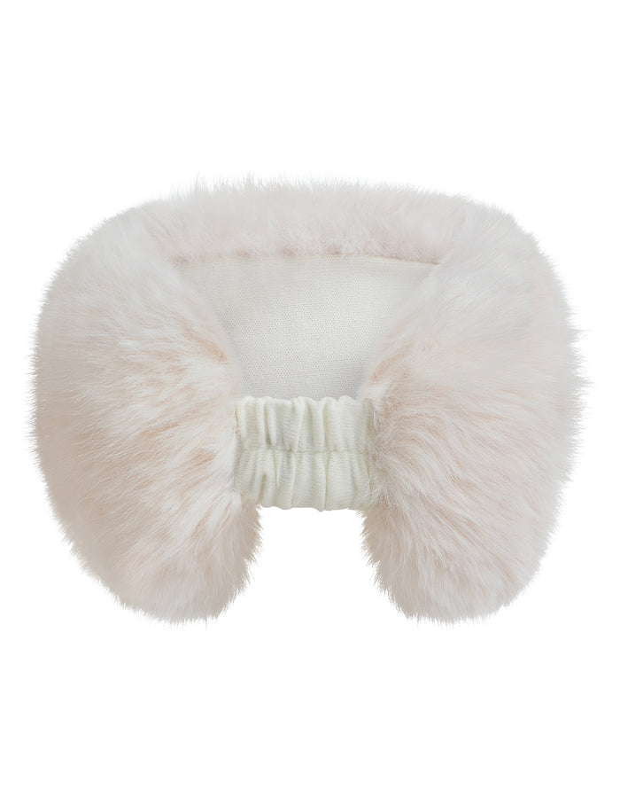 Faux Fur Headband in white