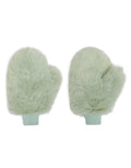 Faux Fur Oversized Mittens in matcha