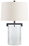 Fentonley - Clear / Antique Black - Glass Table Lamp