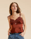 Rust Lace Silk cami
